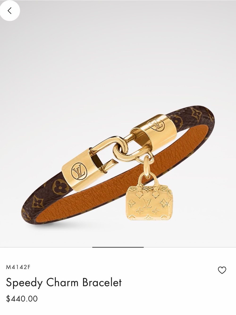 Louis Vuitton Leather Charm Bracelet retail$ 440